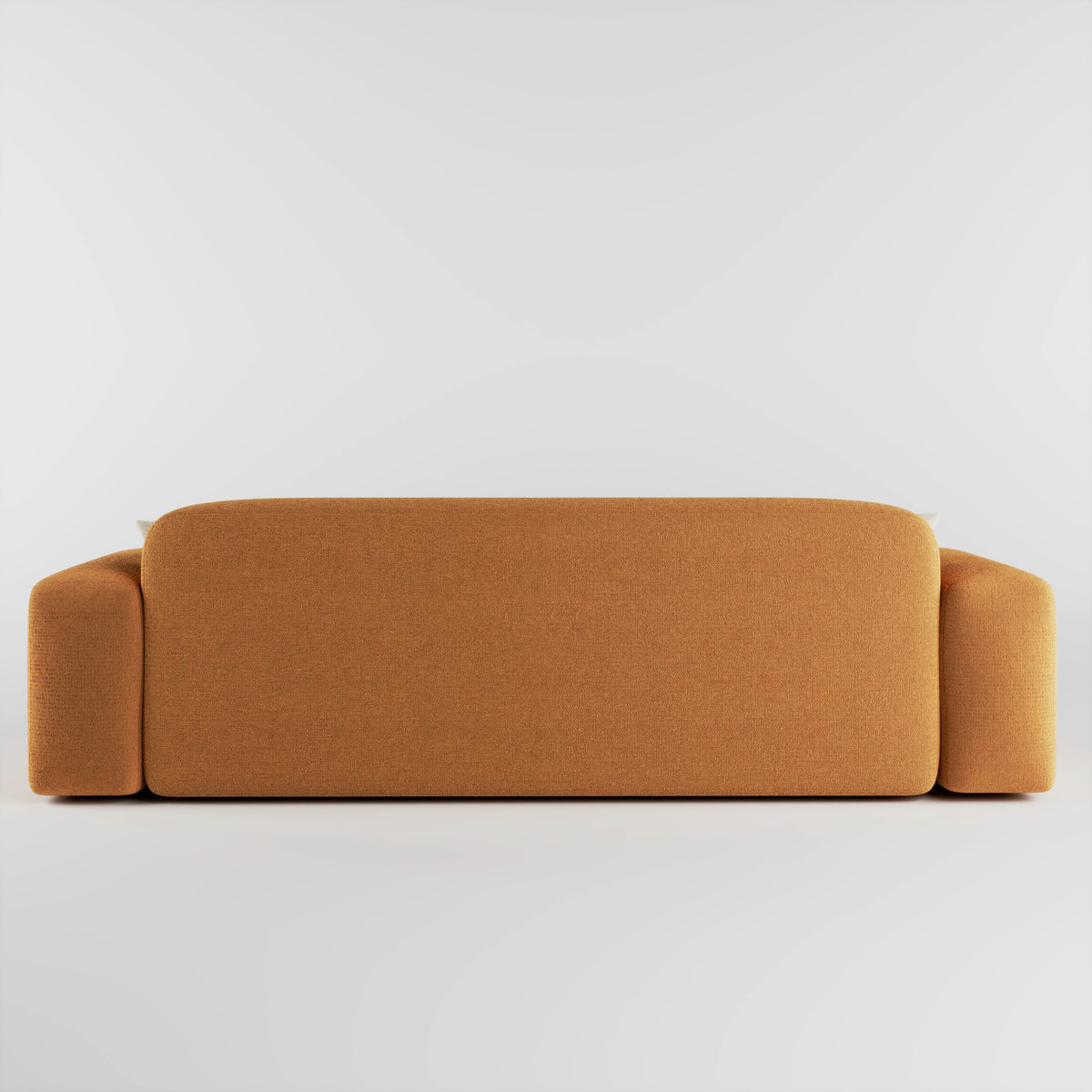 Cove 3 seater sofa in amber fabric, rear view