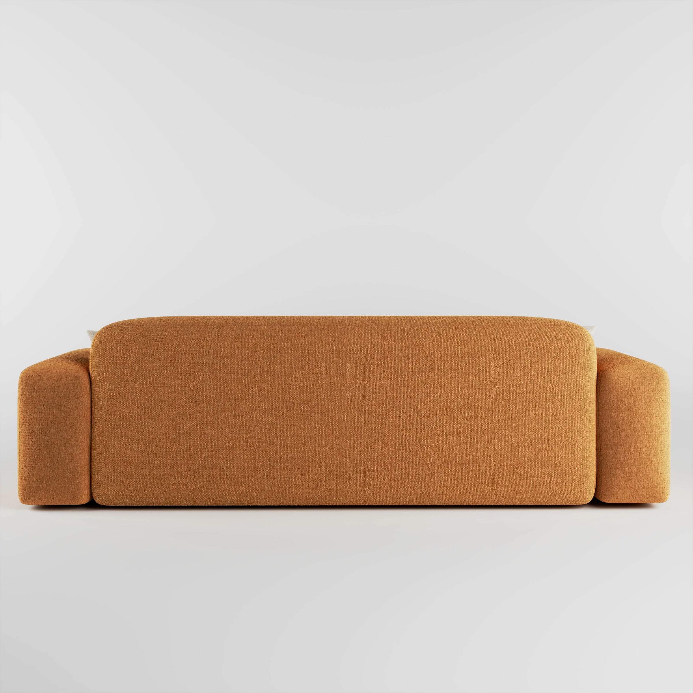 Cove 3 seater sofa in amber fabric, rear view